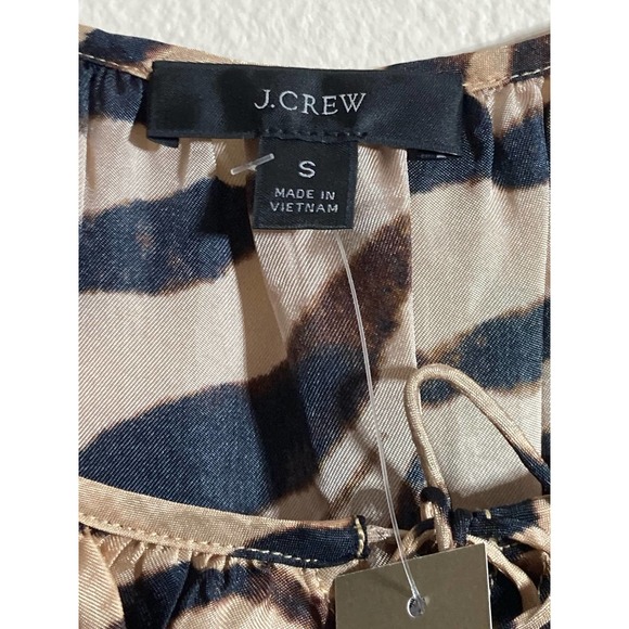 J-Crew Zerbra Blouse Small - Picture 3 of 5